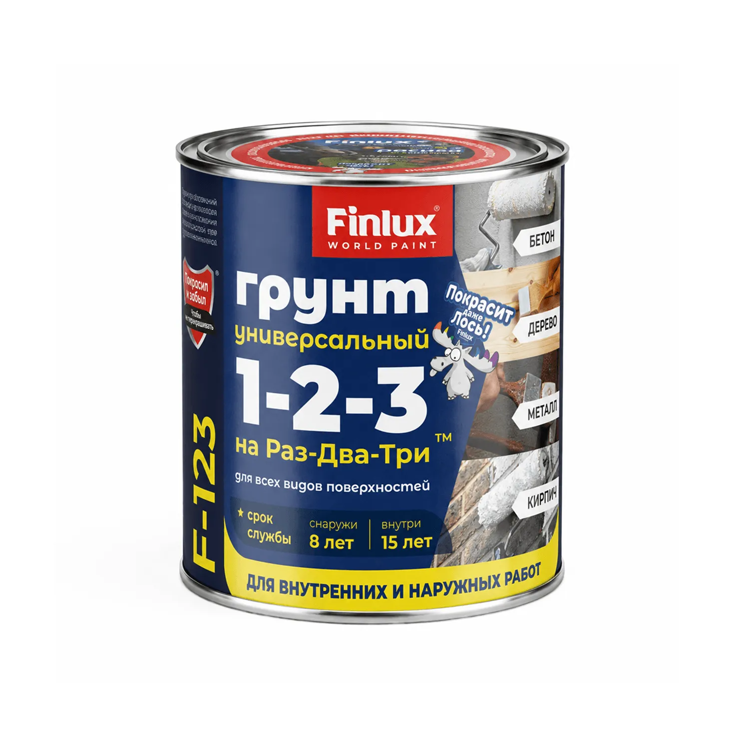 Finlux F-123 Универсальный адгезионный акриловый грунт для всех видов поверхностей